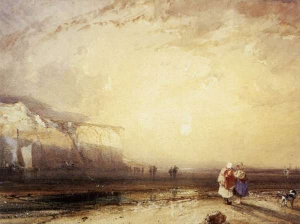 Sunset In The Pays De Caux 1828 by Romanticism