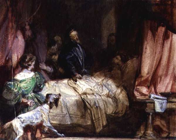 Charles V visits Francis I after the Battle of Pavia c.1827 by Romanticism