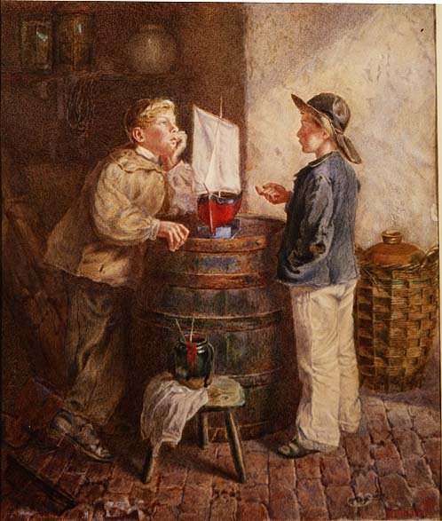 The Young Shipwright, 1866 by Romanticism
