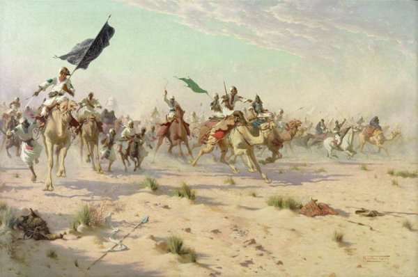 The Flight of the Khalifa after his Defeat at the Battle of Omdurman by Romanticism