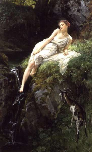 A Wood Nymph, 1886 by Romanticism