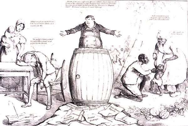 McCleans Monthly Sheet of Caricatures No.32, Slavery-Freedom, c.1830 by Romanticism