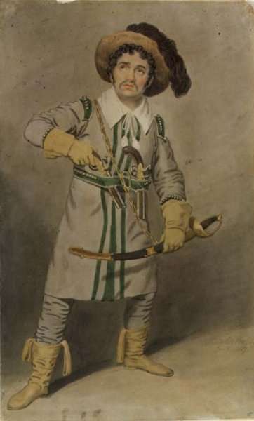 George Smith (1777-1836) as Schampt in 'The Woodman's Hut' by W.H. Arnold at the Drury Lane Theatre, 1816-17 by Romanticism