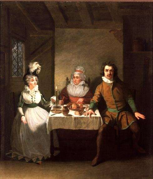 Maria Bland as Josephine, Ursula Booth as Winifred and John Bannister as Walter in The Children of the London Wood by Romanticism