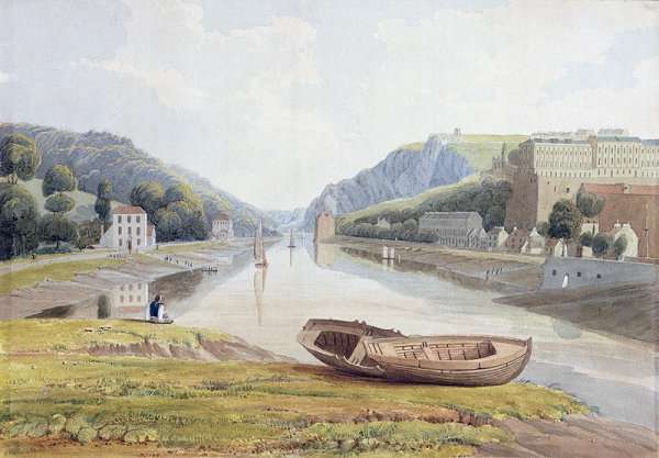 View down the Avon with Hotwells and Clifton by Romanticism