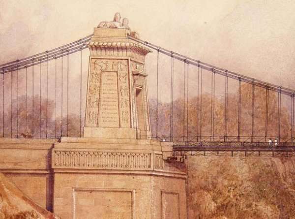Detail of the Approved Design for the Clifton Suspension Bridge by Romanticism