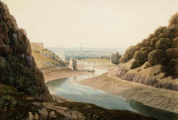 The Avon and Old Hotwell House from St Vincents Rocks by Romanticism