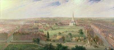 Birmingham from the Dome of St Philips Church 1821 by Romanticism