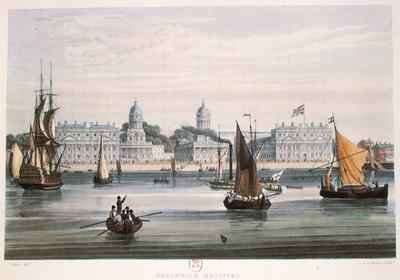 Greenwich Hospital, engraved by R.G. Reeve fl.1811-37 1828 by Romanticism