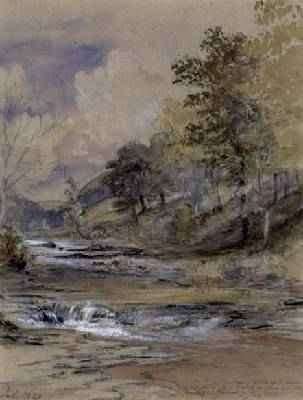 On the River Machwy, Wales, 1837 by Romanticism