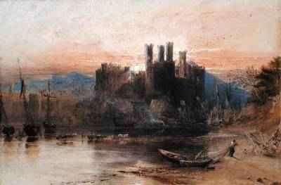 Caernarvon Castle, North Wales, 1836 by Romanticism