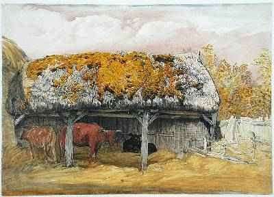 A Cow Lodge with a Mossy Roof, c.1829 by Romanticism