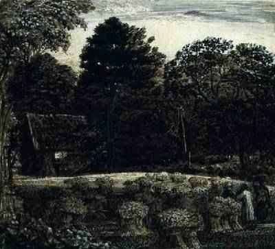 A Cornfield, Shoreham at Twilight by Romanticism