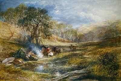The Gypsy Dell - Moonlight by Romanticism