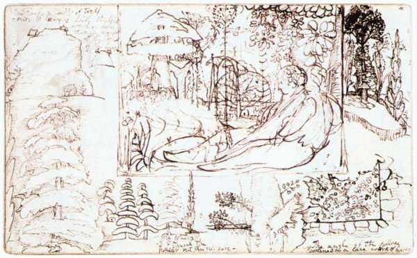 Sketchbook, folio 5 verso 1824 by Romanticism