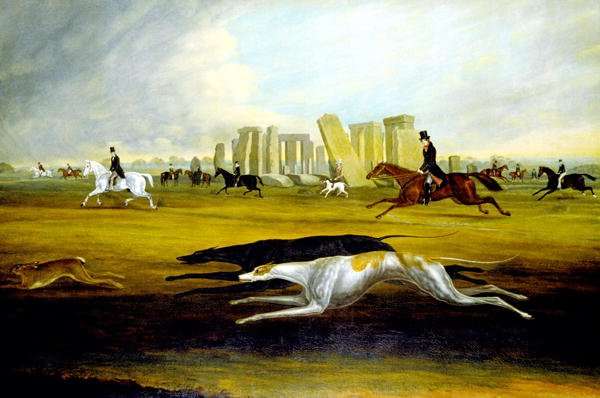 The Pinckney Family Coursing at Stonehenge, 1845 by Romanticism