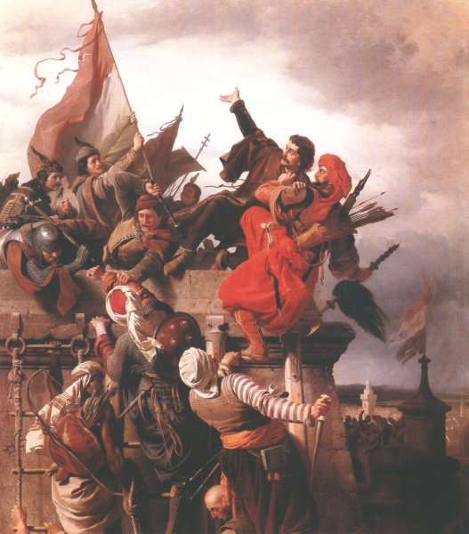 Titusz Dugovics Sacrifices Himself 1859 by Romanticism