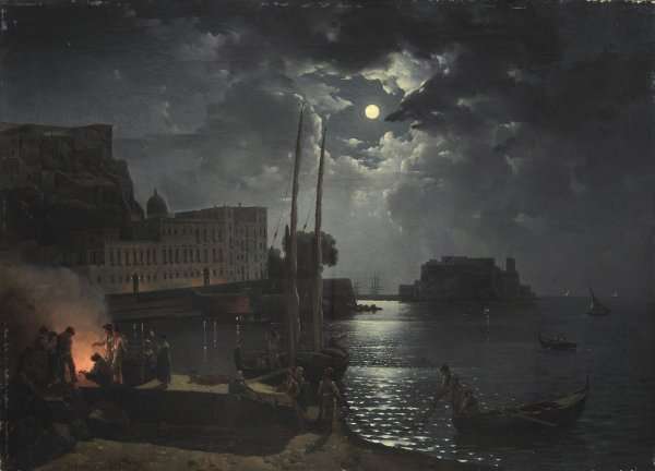 View of Naples in Moonlight, 1829 by Romanticism