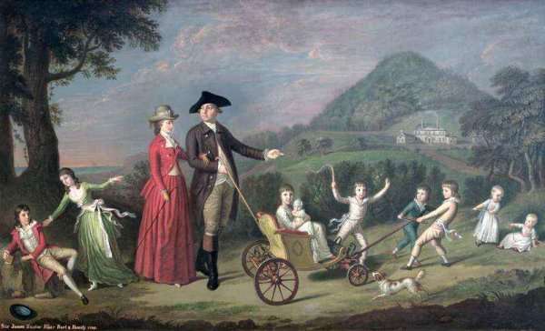Sir James Hunter Blair, 1st Bart., with his Wife and Nine of their Fourteen Children by Romanticism