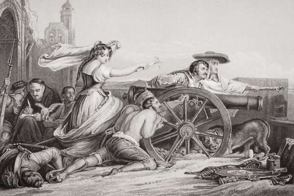 The Defence of Saragossa, 1808, from Illustrations of English and Scottish History Volume II by Romanticism