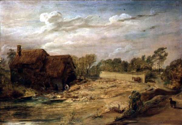 Sheep Washing in Wiltshire by Romanticism