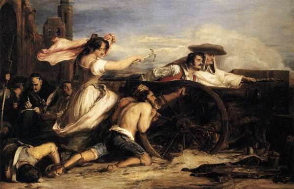 The Defence of Saragossa 1828 by Romanticism