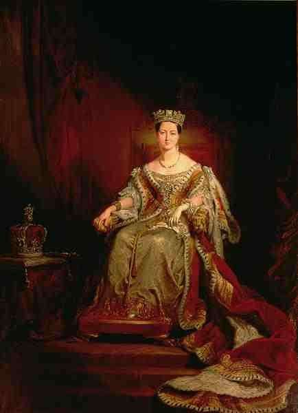 Queen Victoria on the Throne by Romanticism
