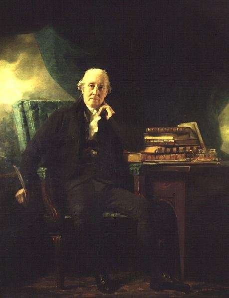 Portrait of Adam Rolland of Gask holding a quill by Romanticism