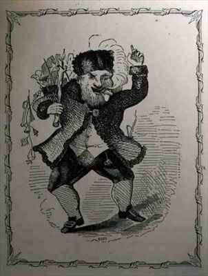 Santa Claus illustration for a poem by Clement C. Moore by Romanticism