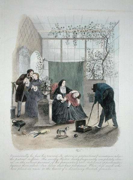 Illustration from Visitation of a London Exquisite to his Maiden Aunts in the Country, published 1859 2 by Romanticism