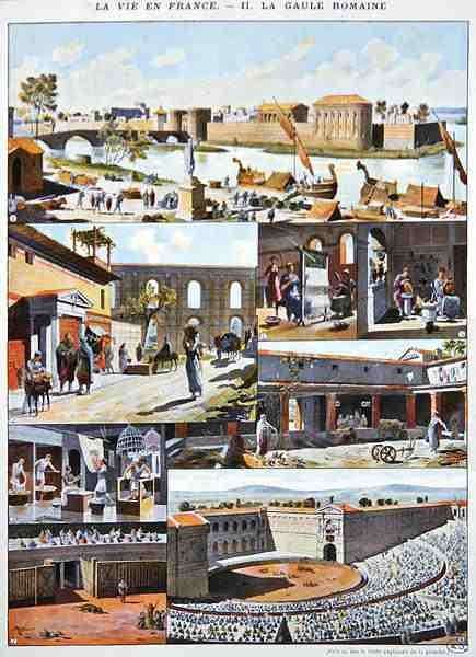 Scenes from Daily Life in Paris during the period of the Roman Empire by Romanticism