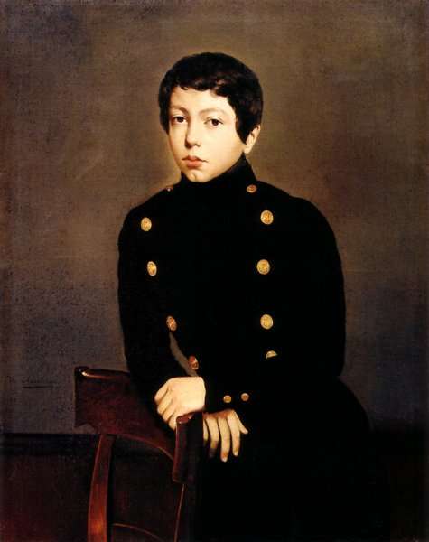 Portrait of Ernest Chasseriau, The Painter's Brother in the Uniform of the Ecole Navale in Brest about the Age of 13 by Romanticism
