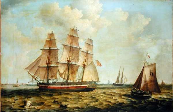 The Three-Masted Barque 'Halcyon' of Hull, 1832 by Romanticism