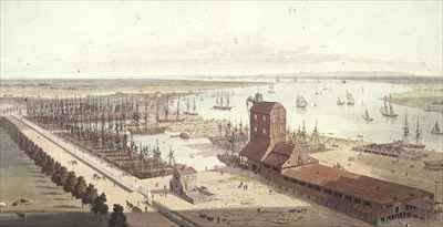 Brunswick Dock Blackwall by Romanticism
