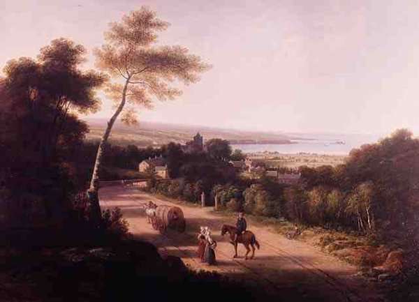 Landscape with peasants near Naples by Romanticism