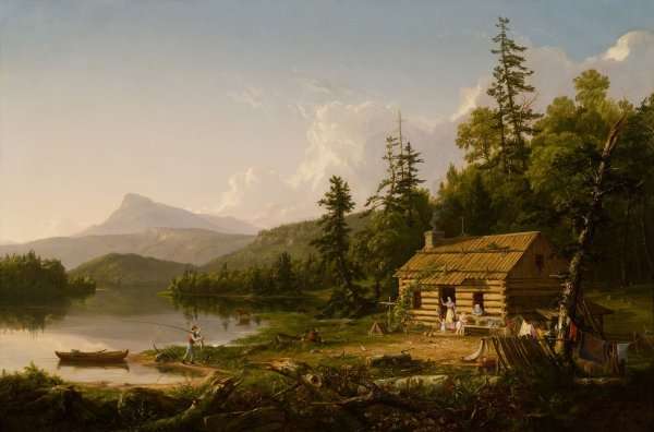 Home in the Woods, 1847 by Romanticism