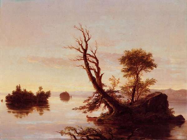 American Lake Scene, 1844 by Romanticism