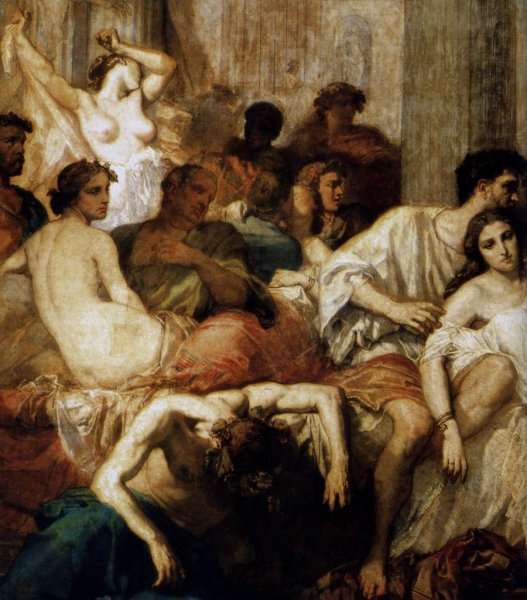 The Romans of the Decadence (detail 1) 1847 by Romanticism