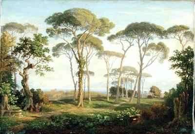 Italian Landscape with Pines by Romanticism