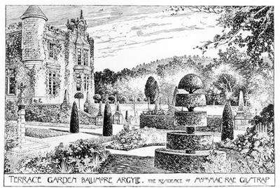 Terrace Garden Ballimore Argyle from Thomas Mawsons The Art and Craft of Garden Making by Romanticism