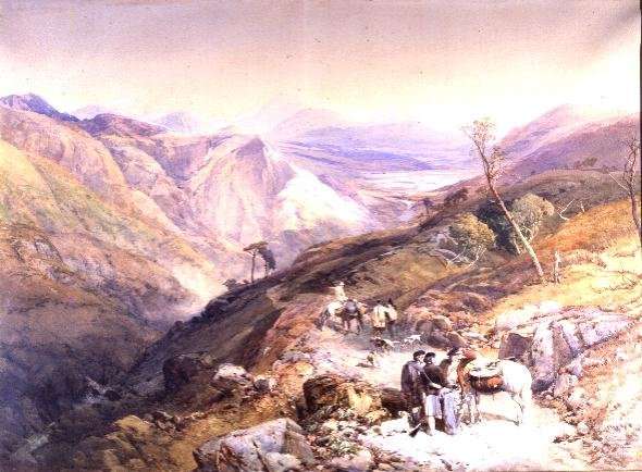 Glenshee from the Devils Elbow, Aberdeenshire, looking towards the Spital, 1853 by Romanticism