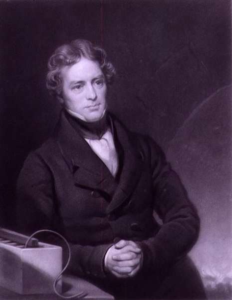 Portrait of Michael Faraday 1791-1867 engraved by Henry Cousins d.1864 c.1841 by Romanticism