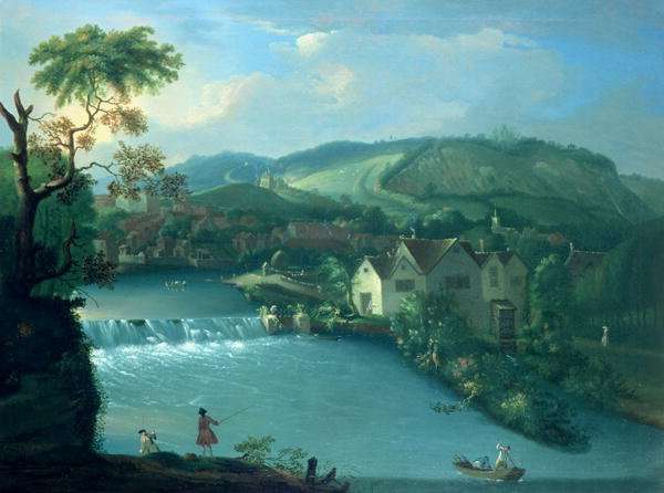 The City Weir, Bath, looking towards Walcot by Romanticism