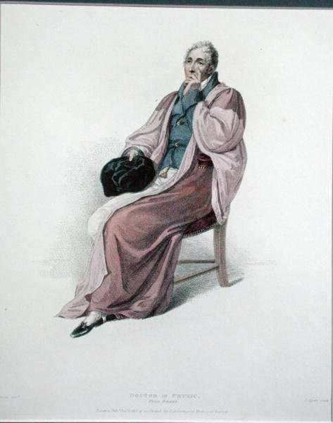 Doctor of Physic in full dress, engraved by J. Agar, published in R. Ackermanns History of Oxford, 1813 by Romanticism