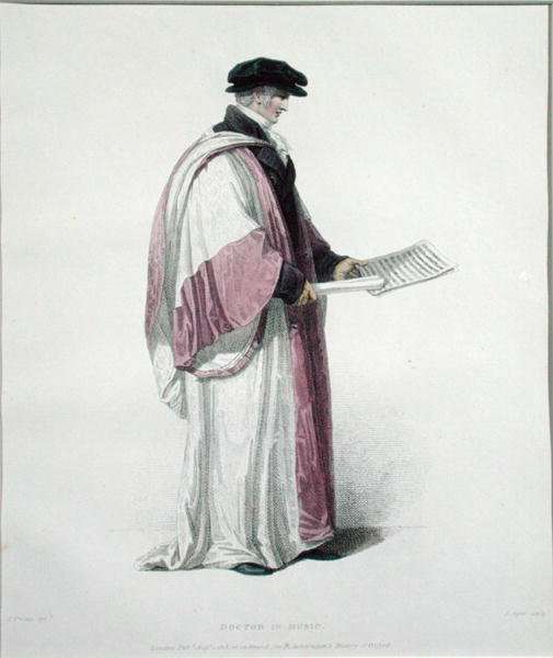 Doctor of Music, engraved by J. Agar, published in R. Ackermanns History of Oxford, 1813 by Romanticism