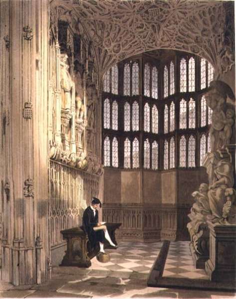Henry the Seventh Chapel, plate R from Westminster Abbey, engraved by J. Bluck fl.1791-1831 pub. by Rudolph Ackermann 1764-1834 1812 by Romanticism