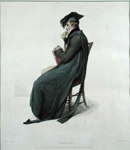 Commoner, engraved by J. Agar, published in R. Ackermanns History of Oxford, 1813 by Romanticism