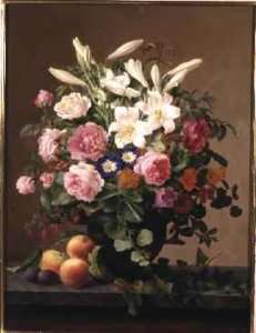 Still Life with Flowers and Fruit by Romanticism