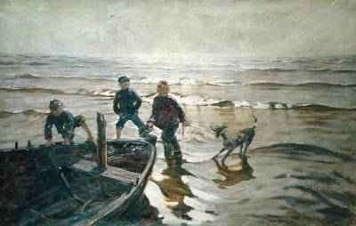Children on the Sea by Romanticism