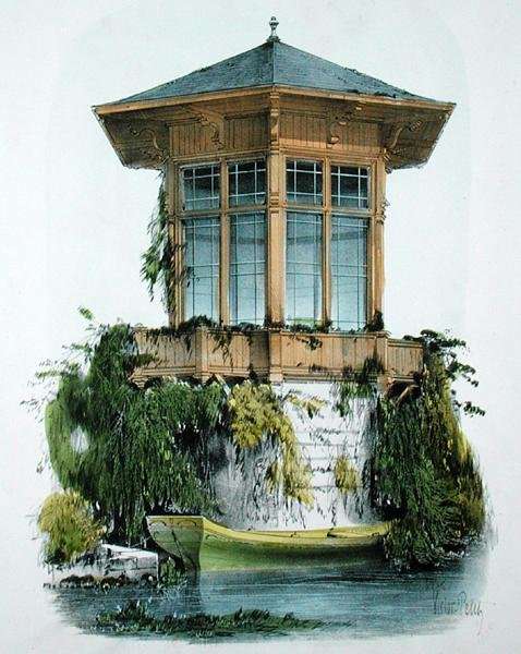 Park Pavilion, from Habitations Champetres, published c.1855 by Romanticism